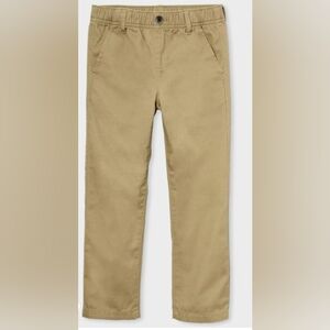 Boys Uniform Stretch Pull On Straight Chino Pants - tan